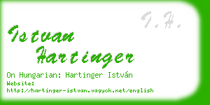 istvan hartinger business card