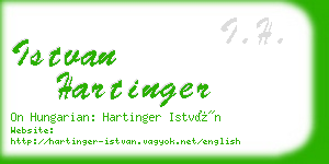 istvan hartinger business card